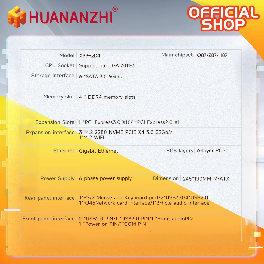 HUANANZHI X99 QD4 LGA 2011-3 X - E5 2696 V3 incelemesi ve fiyatı